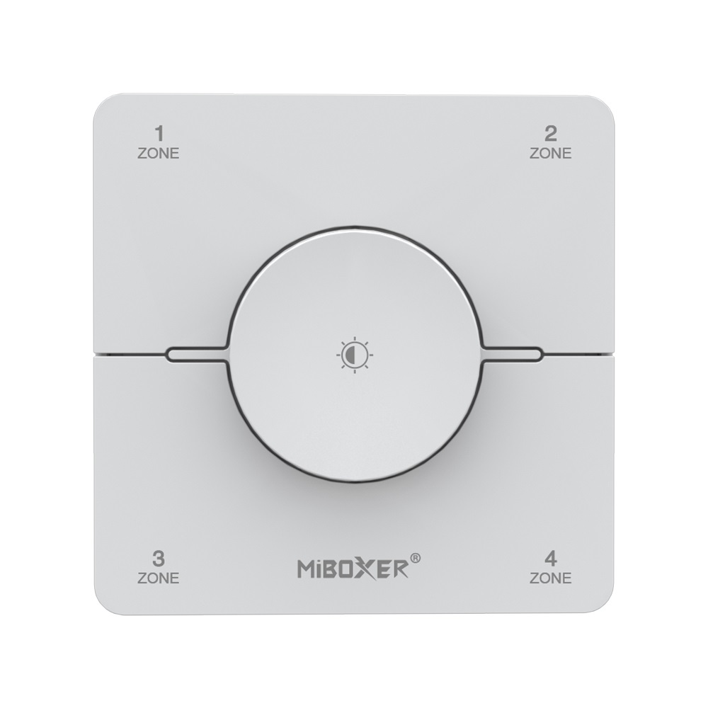 LED ovladač K0S Mi.Light MiBOXER pro jednobarevné a CCT LED pásky, 4-ZÓNOVÝ, bílý
